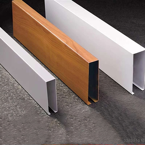 Modern Natural Wood Grain Strip <strong>Metal</strong> Aluminum Ceiling <strong>Grid</strong> with Smoke-Proof Feature for Dining Hall - Product Image 2