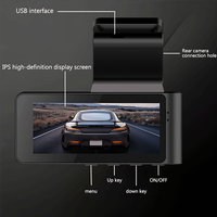 Nouvelle boîte noire de voiture 4K avec écran tactile IPS, Wi-Fi, vision nocturne, GPS intégré, surveillance de stationnement 24h/24, caméra avant/arrière et capteur G