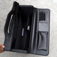 Valise de voyage professionnelle en cuir véritable 18 pouces - Bagage cabine léger, imperméable et durable pour pilotes