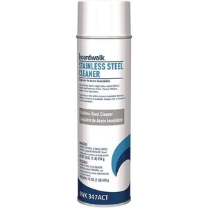 Boardwalk 347ACT Lot de 12 aérosols de 18 oz Nettoyant et lustrant pour acier inoxydable parfum citron Nettoyants pour appareils ménagers - Product Image 1
