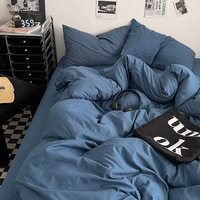 Ensembles de literie de couleur unie prix usine housse de couette drap de lit ensemble en microfibre pour toutes les saisons