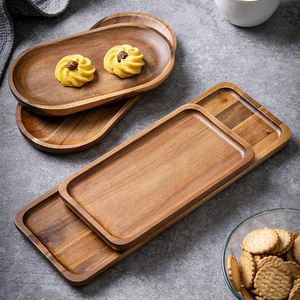 Plateaux de service en bois d'acacia Grands plateaux de service rectangulaires en bois Plateau de service en bois pour la décoration intérieure, la nourriture, le fromage - Product Image 4