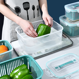 Nouvelles boîtes de rangement multifonctionnelles en plastique pour légumes, économiques et originales, avec verrou pour réfrigérateur, pour la cuisine - Product Image 2
