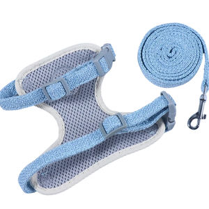 <b>Cute</b> <b>Dog</b> <b>Harness</b> and Leash Set Fashion Style Mesh Pet Accessories From Vietnam Supplier With Custom Pattern - Product Image 4