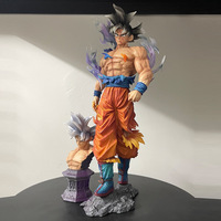 Figurine PVC Dragon Ball Z Ultra Instinct Son Goku 42CM avec deux têtes, modèle de statue, jouet, poupée, figurine, ornement, décoration d'intérieur