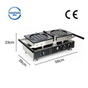 Gaufrier électrique mini certifié CE Baishida avec moule à grille carrée classique, puissance 1,6 kW, pour usage domestique et hôtelier - Product Image 2