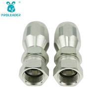 26718D-R5 Raccord hydraulique droit réutilisable blindé, gamme de tailles 16mm-25mm, en acier au carbone et acier zingué, pour raccord de tuyau