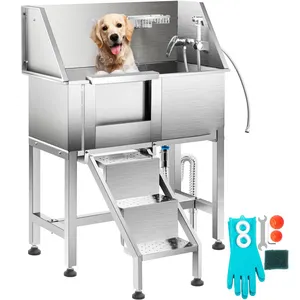 Großhandel Superior Edelstahl Hunde pflege Badewanne Hund Wasch station Badewanne Edelstahl