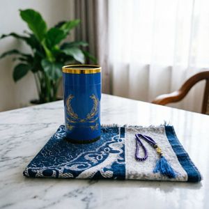 Ensemble de tapis de prière en chenille prêt pour le <span class=keywords><strong>voyage</strong></span>, <span class=keywords><strong>l</strong></span>éger, Janamaz dans un étui de transport cylindrique avec tasbih, tapis de prière portable pour le <span class=keywords><strong>voyage</strong></span> - Product Image 3