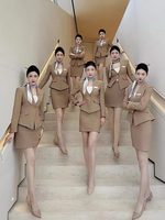 Choix de qualité nouvelles robes femmes Slim Fit kaki 2 pièces ensemble robes élégantes sur mesure affaires formelles printemps vêtements pour femmes