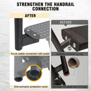 Escalera de <span class=keywords><strong>barco</strong></span> de 4 escalones, escalones de remolque con asa, escalones de remolque de <span class=keywords><strong>barco</strong></span> antideslizantes de alta resistencia, universales para remolques de bajo/pontón - Product Image 6