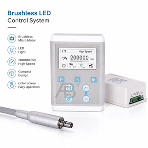 Micromoteur dentaire électrique sans balais avec <span class=keywords><strong>panneau</strong></span> de commande, 7 mémoires, commutation automatique, 40000 tr/min et couple de 3,0 Ncm - Product Image 1
