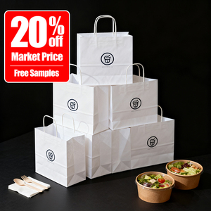 Sinh thái thân thiện cấp thực phẩm Kraft túi giấy cho nhà hàng bánh và thức ăn nhanh takeout phân hủy sinh học tàu sân bay Túi - Product Image 1