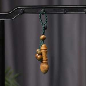 Green Sandalwood Wenchang Pagoda Keychain <b>Car</b> Key Pendant Creative <b>Ornament</b> Cultural Gift - Product Image 1