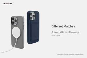 KZDOO 2023 Collection Noble de Luxe pour <span class=keywords><strong>iPhone</strong></span> 15 Pro Max Étui de Téléphone Magnétique en Cuir PU avec Charge Sans Fil - Product Image 2