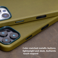 Étui de téléphone portable en cuir véritable personnalisé en usine pour iPhone 15 16 Pro Max Plus 17 Pro avec logo personnalisé