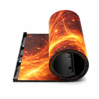 Écran LED flexible et enroulable P2.6 pour intérieur, idéal pour les décors de scène et les stands d'exposition