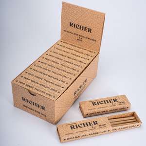 Branded 109 Unbleached <b>Brown</b> Pre <b>Roll</b> Cone <b>Papers</b> with <b>Paper</b> Tip Bulk Box 6 Piece Per Case - Product Image 1