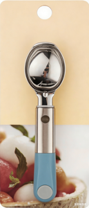Cuillère à glace en acier inoxydable avec poignée confortable pour servir la crème glacée, les fruits et le yogourt glacé - Product Image 2