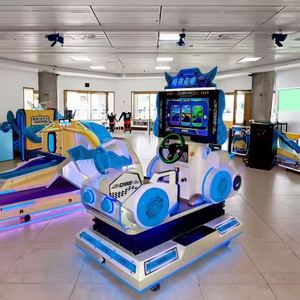 Machine de jeu d'arcade de course automobile en métal à monnayeur pour enfants - Simulateur d'action à 1 joueur - Product Image 4