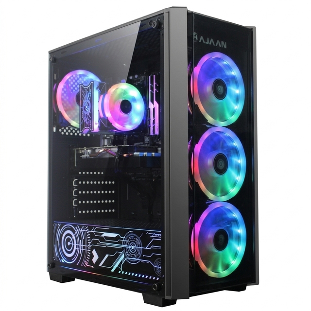 Cheap Gaming Home Office Computer System with Intel I7 Processor 16GB RAM SSD 500GB RX580 8GB GPU