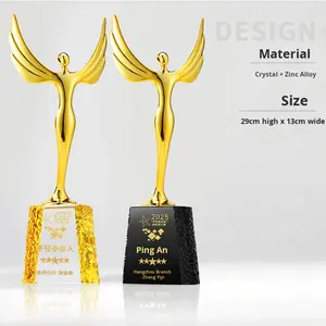 Trofeo grabado ecológico creativo de diseño libre, Metal de cristal hecho a medida para la ceremonia de entrega de premios de música de cine - Product Image 6