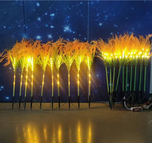 Outdoor Solar Led Wheat Ear <b>Flower</b> Landscape <b>Light</b> Ip65 Indoor/outdoor Garden Courtyard Decoration Golden Rice Lamp - Product Image 1