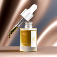 Flacon en verre mat élégant et personnalisable de 30 ml pour huile capillaire, flacon compte-gouttes rond en verre premium pour soin du visage avec bouchon