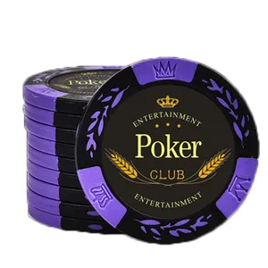 Arcilla de plástico Premium personalizada para entretenimiento de Casino, Chips de póquer de cerámica, EPT