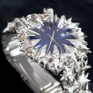 ساعة لحام القوطية ذات الطلب المخصص ، ساعة من الفولاذ المقاوم للصدأ ، مرمر القوطي ، ساعة كوارتز مسننة مصنوعة يدويًا للرجال - Product Image 4