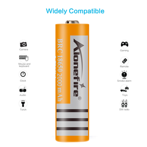 Alonefire 18650แบตเตอรี่ลิเธียมไอออนประสิทธิภาพสูง3.7V-4.2V 2000MAh สำหรับไฟฉายไฟฉายพัดลมมือถือ - Product Image 4