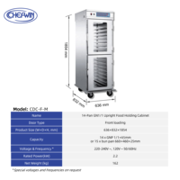 Chefwin IPX4 Armoire de maintien au chaud commerciale en acier inoxydable à 15 niveaux avec contrôle électronique de la température pour salles de banquet et hôpitaux