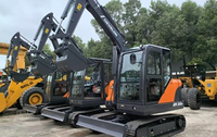 Mini-excavatrice sur chenilles robuste DX60, poids opérationnel de 5750 kg, châssis stable pour terrains complexes, chantiers de construction civile