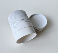 Vente en gros de pots à bougies en papier biodégradable, recyclables, écologiques, personnalisés, faits à la main, de luxe, avec couvercle, pour l'emballage de produits de beauté