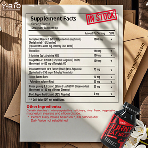 Kapsul Max Strength Horny Goat Weed Meningkatkan Stamina dan Daya Tahan, Tersedia Label Pribadi, Pengiriman Cepat, Dewasa 60 Kapsul/Botol - Product Image 5