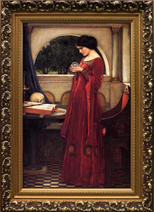 John William Waterhouse La Sfera di Cristallo 1902, Dipinto a Olio Impressionista su Tela, Alta Qualità, Fatto a Mano, Arte Ecologica - Product Image 2