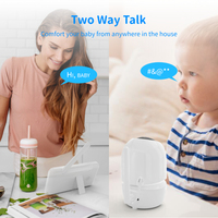 Caméra de surveillance intelligente 720P pour bébé avec rotation panoramique/inclinaison, alarme de température et mode VOX, sans WiFi nécessaire pour la crèche (vente en gros)