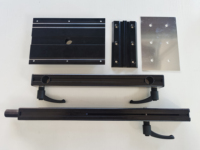 Accessoires pour caravane TYTXRV, pied de table amovible pour caravane, installation facile, noir, en alliage d'aluminium, hauteur réglable, rotation à 360 degrés