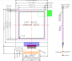 En iyi kalite 1.5 ''1.5 inç oled 128x128 piksel 25p ayak lehimleme ekran çoklu arayüz beyaz renk ssd1327 - Product Image 3