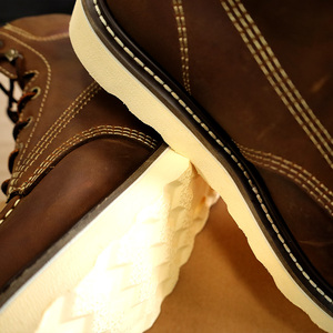 Commercio all'ingrosso della fabbrica Goodyear Welt vera pelle <span class=keywords><strong>Wolverine</strong></span> stivali da lavoro classici stivali di sicurezza con punta in acciaio marrone per tutte le stagioni - Product Image 6