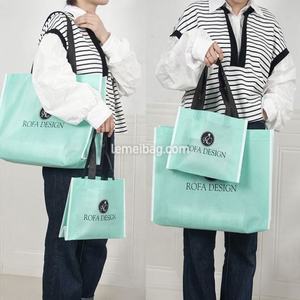 Bolso de mano con serigrafía y logotipo personalizado, bolso de compras no tejido reutilizable - Product Image 5