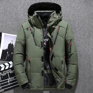 Abrigo acolchado de moda para <span class=keywords><strong>hombre</strong></span>, chaqueta de invierno, Abrigo con capucha, concha de <span class=keywords><strong>ganso</strong></span> de talla grande, estilo informal, cremallera, gran oferta - Product Image 4