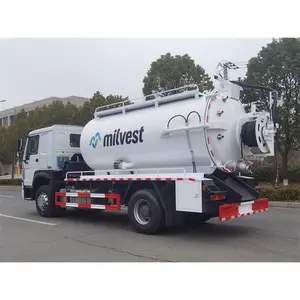 SINOTRUK HOWO 4x2 제트 Cesspool 트럭 10000L 진공 하수 트럭 에티오피아 판매