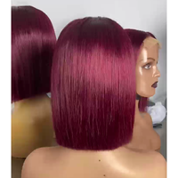 Perruque Bob Carré Vietnamien Kim avec Fermeture en Tulle 2x6, Perruques Cheveux Humains Lisses Baguette, Perruques Cheveux Humains avec Tulle Frontale HD pour Femmes Noires