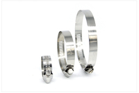 Acier inoxydable 304 316 300-425mm collier de serrage fente boulon bande tuyau collier de serrage métal américain type vis sans fin collier de serrage