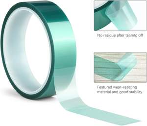 Ruban <span class=keywords><strong>de</strong></span> masquage haute température en PET Ruban en résine haute température Ruban adhésif en <span class=keywords><strong>silicone</strong></span> vert pour poudre <span class=keywords><strong>de</strong></span> peinture Moulage en résine époxy - Product Image 2