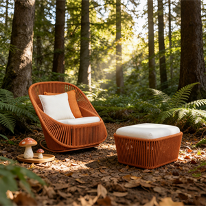 Divano da Esterno di Lusso in Rattan con Struttura in Alluminio, Design Resistente alle Intemperie, Seduta per Resort, Bordo Piscina, Terrazza, Balcone - Product Image 6