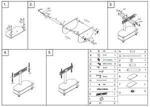 A901 fornitore di fabbrica all'ingrosso moderno classe TV Stand TV ascensore per 32 "~ 70" LCD LED <span class=keywords><strong>OLED</strong></span> schermo TV Stand <span class=keywords><strong>staffa</strong></span> con pannelli - Product Image 4