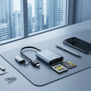Lecteur de cartes 2-en-1 <span class=keywords><strong>CFexpress</strong></span> Type C SD 3.0 Lecteur de cartes externe pour DSLR avec interface USB 3.2 Gen 2 10 Gbps - Product Image 5