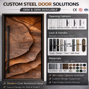 <span class=keywords><strong>Porte</strong></span> d'<span class=keywords><strong>entrée</strong></span> extérieure <span class=keywords><strong>moderne</strong></span> en aluminium moulé sculpté 3D, design de luxe, idéale pour villas, <span class=keywords><strong>porte</strong></span> de sécurité extérieure unique - Product Image 2